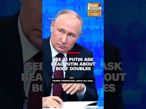 Viral video of AI Putin asking questions to Vladimir Putin on body doubles #news #russia #shorts