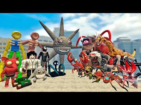 I FOUND ZOOCHOSIS MONSTER / NEW ROBLOX DOORS FLOOR 2 FAMILY Giggle Goblino Grumble Watcher in Gmod !