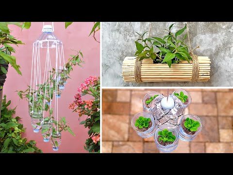 3 Beautiful Garden ideas Using Old Plastic Bottles