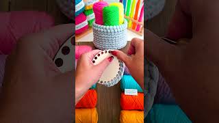 How to Crochet Baskets #shorts