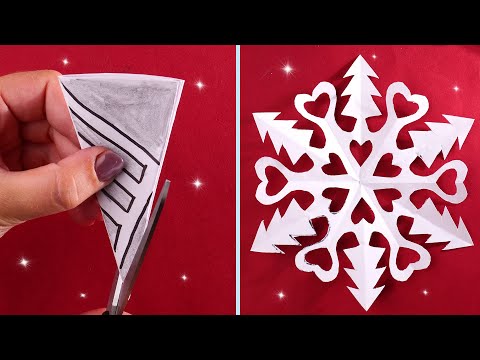 Easy & Simple Paper Cutting Design Ideas for Decoration step by step ❄️ How to make Xmas Snowflake