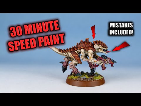 Speed Painting a Termagant in Under 30 Minutes! A Warhammer 40k Leviathan Painting Tutorial