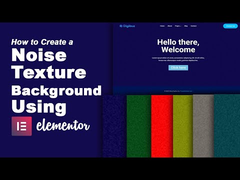 How to Used a Noise Texture backround in Elementor