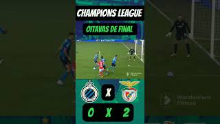 BRUGGE 0 X 2 BENFICA - GOLS DO JOGO - CHAMPIONS LEAGUE #championsleague #golsdojogo #shorts