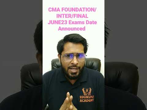 CMA FOUNDATION/INTER/ FINAL EXAMS  DATE ANNOUNCED #cmainter #cmafinal #cmafoundation  #shorts