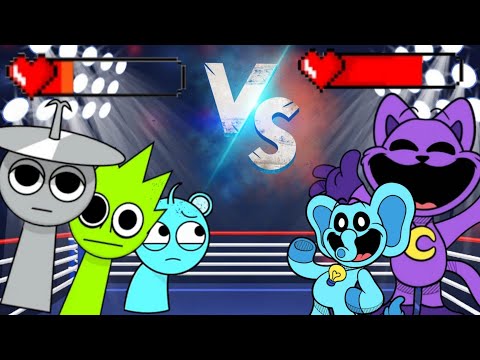 All sprunki vs Catnap and Bubba bubbaphant meme battle animation