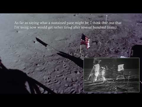 Buzz Aldrin Shows Us How to Walk on the Moon - 4k