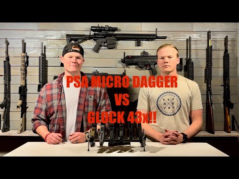 GLOCK 43X VS PSA MICRO DAGGER!!!#budget #guns #psa