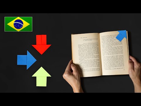 Origami Marca Página de Seta - Instruções em Português BR