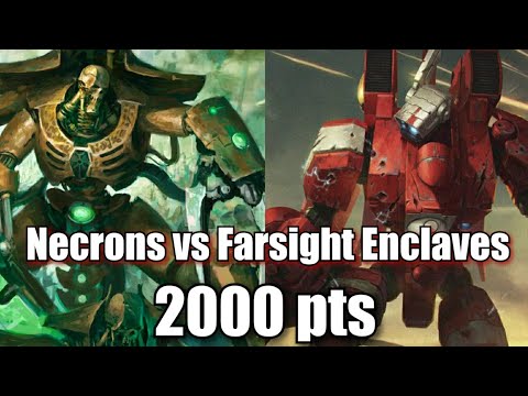 Farsight Enclaves vs Necrons ( Pre Codex Necrons and Tiger Shark!)