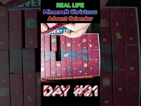 Opening a REAL LIFE Minecraft Christmas Advent Calendar Day #21