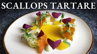 Learn to make SCALLOPS TARTARE at home | Fine Dining Appetizer