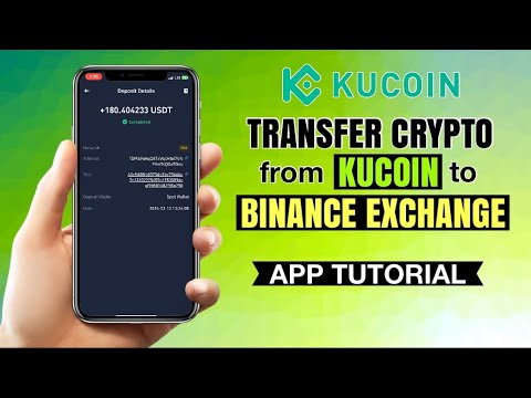 How to TRANSFER crypto from KUCOIN Exchange to BINANCE | App Tutorial