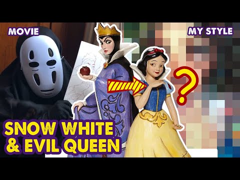 Drawing: Snow White and Evil Queen In Horror World - #Halloween