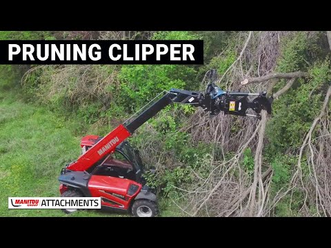 Get access to hard-to-reach areas with your #Manitou pruning clipper ! #Forestry #Attachment 🔴