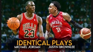 MICHAEL JORDAN AND JUSTIN BROWNLEE IDENTICAL PLAYS