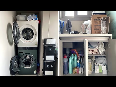 organizing a messy laundry room WITHOUT BUYING ANYTHING