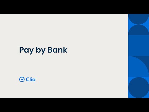 Pay by Bank in Clio Manage