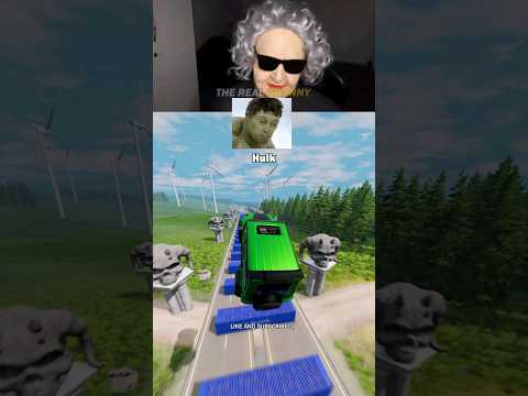 Cars vs Marvel Super Heros 🦸😂❌ Real Granny 👩‍🦳 Beamng.Drive #shorts #beamngdrive