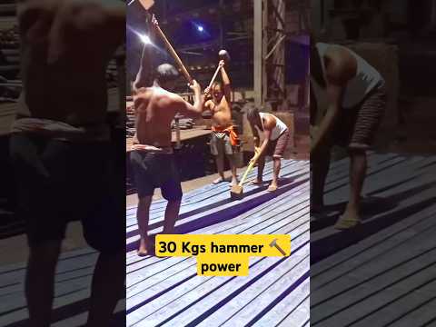 HAMMER TIME! 30kg Force Breaks Steel Billet #rollingmill#factorywork #steelmill #steelindustry#steel