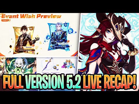 Genshin Impact 5.2 Special Program Livestream Recap! Free 4 Star Weapon & Much More!