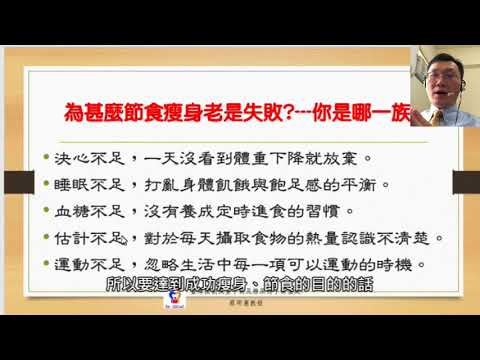 20180910 為什麼節食瘦身老是失敗? 蔡明憲教授影音解說版