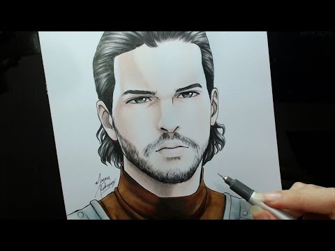 Speed Drawing - Jon Snow (Game of Thrones) - Manga Version