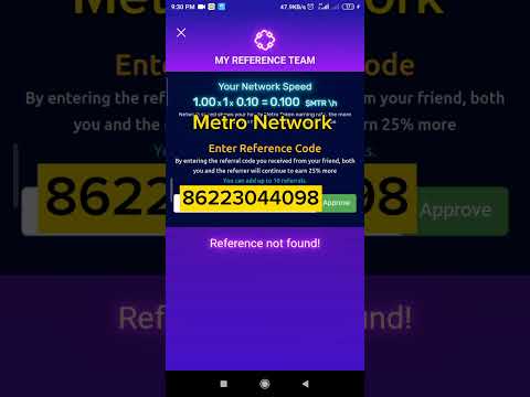 Metro network reference code. metro network referral code.Boost earning