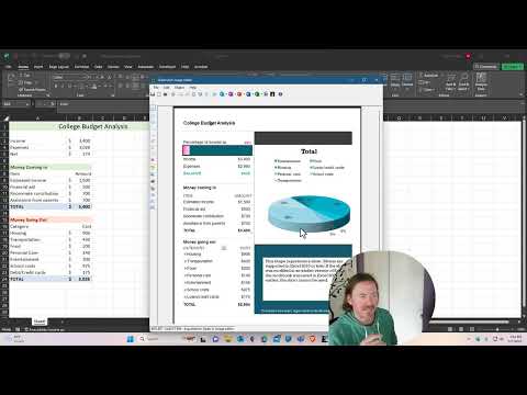 Creating a Simple Budget in Excel with a Pie Chart