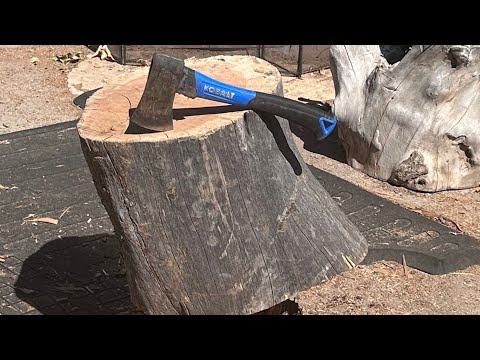 Can a 1.25 Pound Hatchet Split a 60-Pound, 15-Inch Juniper Log? Epic Showdown!