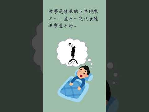 睡覺時做夢，是睡眠質量差嗎?  #做夢 #睡眠 #shorts