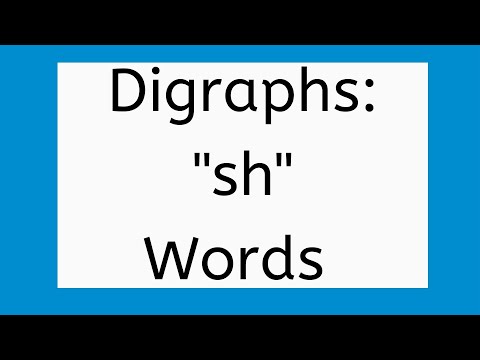 Sh Words, Reading Digraphs, Phonics, kindergarten and first grade and ESL