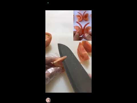 Nana Ai is live! making a butterfly tomato#slicing #asmir #livestreaming