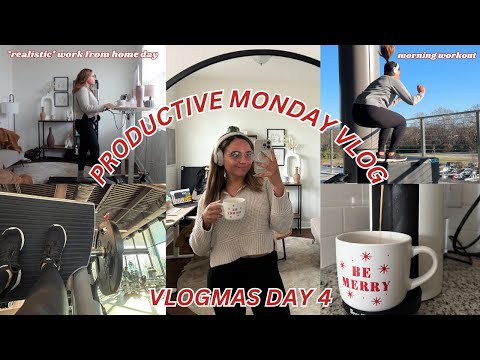 PRODUCTIVE MONDAY VLOG // *Realistic* work from home day + positive habits to start the week