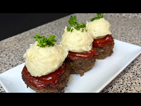 Meatloaf Cupcakes | Meatloaf Recipe | Dinner Ideas | Party food | Beef Recipes