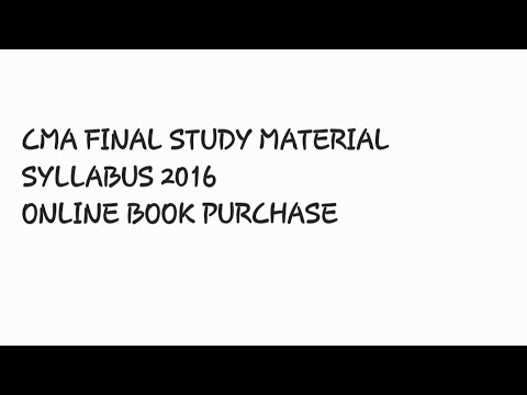 Cma final study material online mode