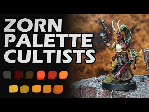 Grimdark Miniature Painting Using the Zorn Palette | Warhammer 40k Chaos Cultists