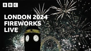 Happy New Year Live! 🎆 London Fireworks 2024 🔴 BBC