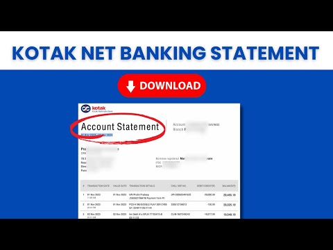 Kotak Net Banking Statement Download - How to Download 6 Month Statement from Kotak Application?