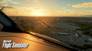 Sunset 24R Approach into LAX - Microsoft Flight Simulator 2024 4K