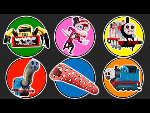 Spin Wheel School Bus Eater, Caine, Kereta Timothy, Thomas Lipan, Train Eater, Thomas Exe