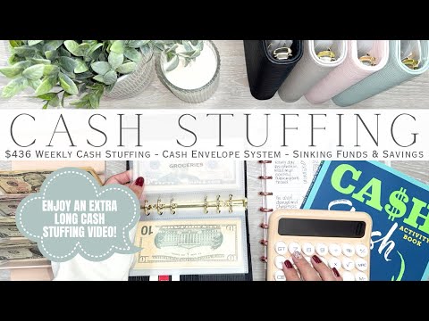 A LONG Cash Stuffing | $436 Weekly Cash Stuff | Cash Envelope System | Sinking Funds & Savings