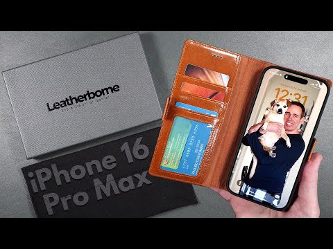 iPhone 16 Pro Max Real Leather Wallet Case by LEATHERBORNE