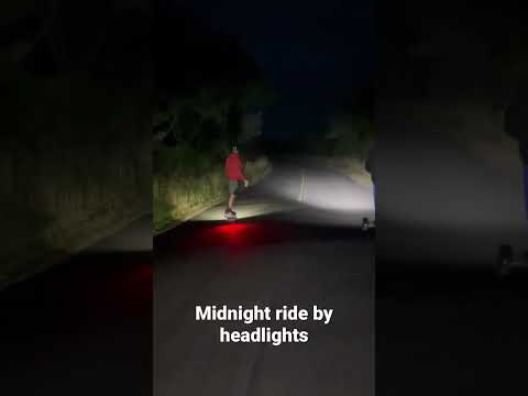 Midnight ride by headlights (Onewheel and CycleBoard)