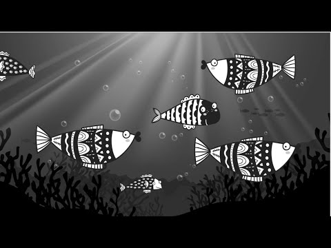 Baby sensory | Black White High contrast | Calming Visual stimulation | Underwater world Ambient fun