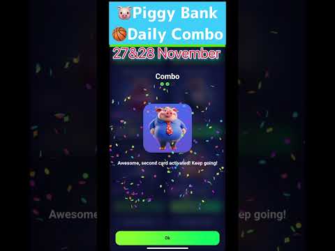 🐷Piggy Bank Daily Combo | 27&28 November #piggybank #dailycombo #today #27november #basketballgame