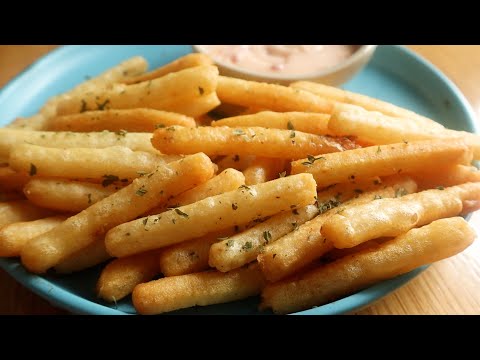 Crispy French Fries! How to Make Potato sticks with Used Bottles!Crispy french fries with cornstarch