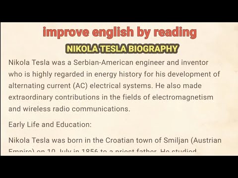 improve english through english story (Nikola tesla biography)