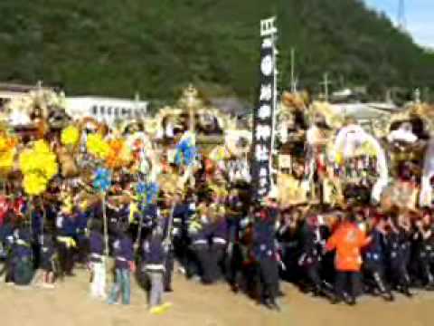 生野秋祭り　屋台一斉練り込み