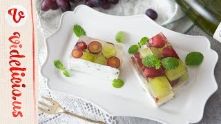 2色のぶどうがぎっしり詰まった♡白ワインとミントヨーグルトのフルーツテリーヌ｜How to make Fruit Terrine